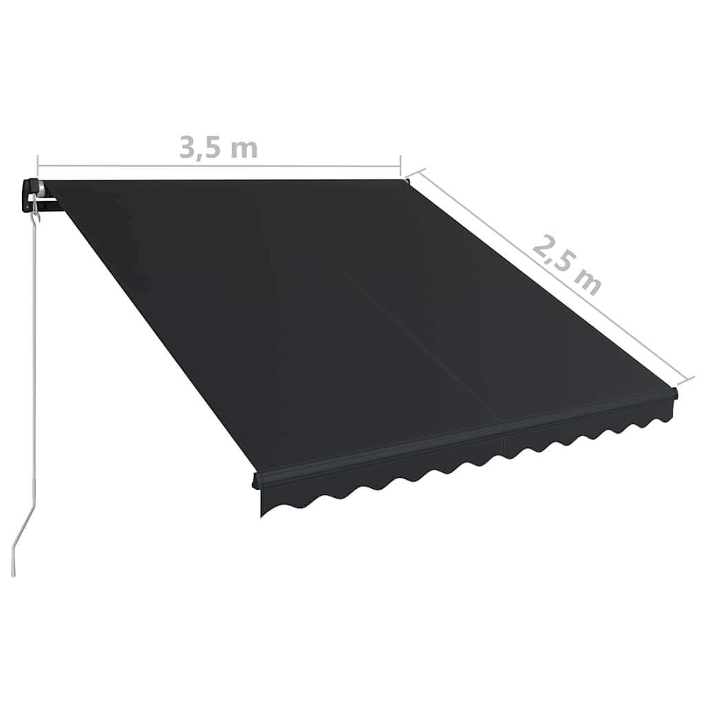 Tenda na ručno uvlačenje 350 x 250 cm antracit