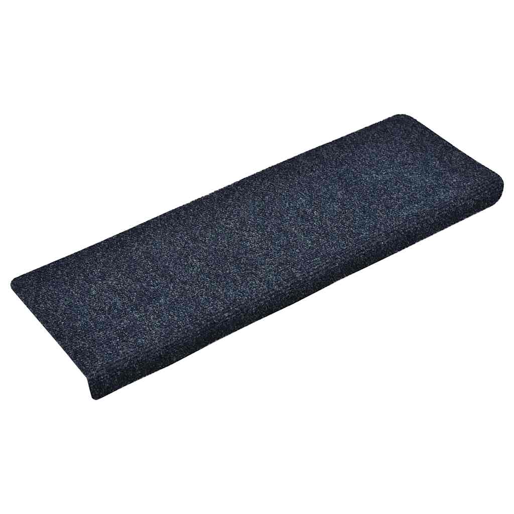 Prostirke za stepenice samoljepljive 15 kom 65x21x4 cm plave pravokutne rubove
