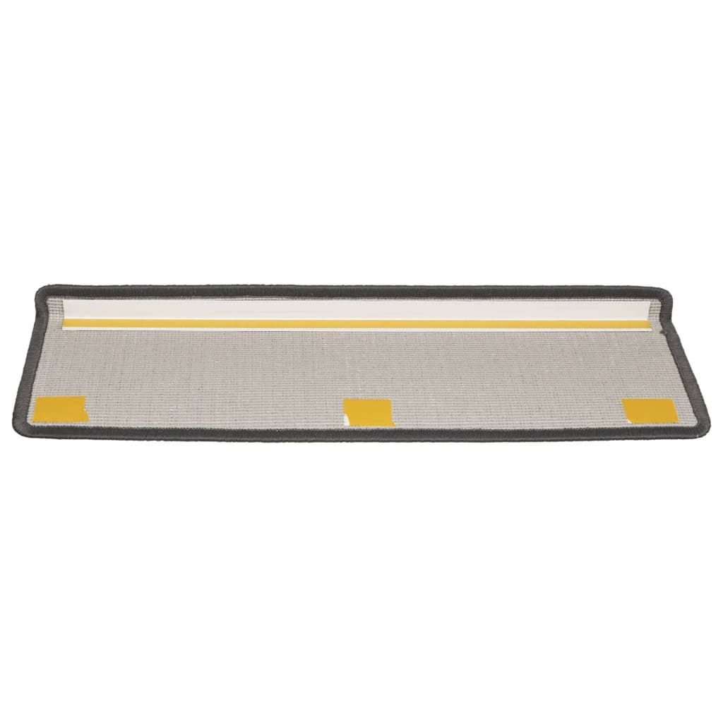 Prostirke za stepenice 15 kom 65x21x4 cm tamno sive pravokutne rubove