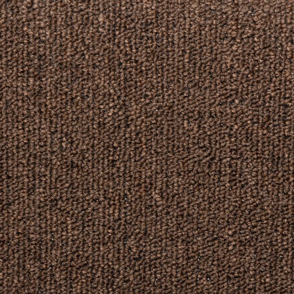 Prostirke za stepenice 15 kom 65x21x4 cm smeđe pravokutne rubove
