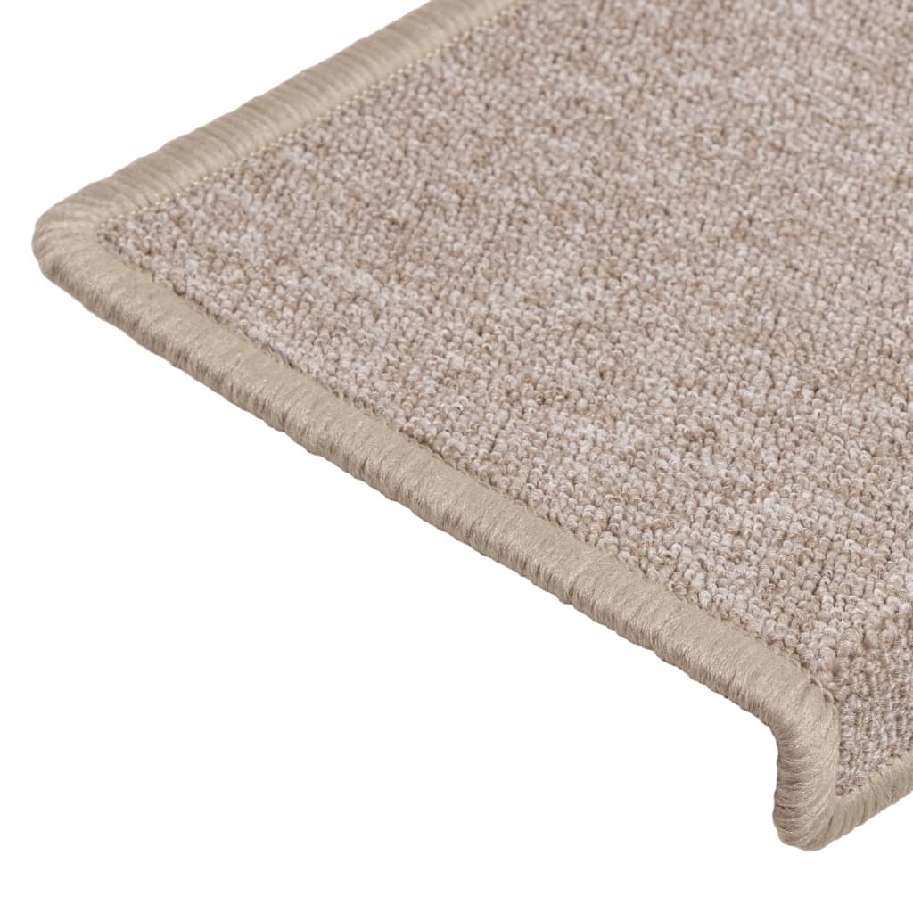 Prostirke za stepenice 15 kom 65x21x4 cm taupe pravokutni rub