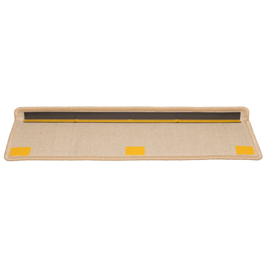 Prostirke za stepenice 15 kom 65x21x4 cm krem pravokutni rub