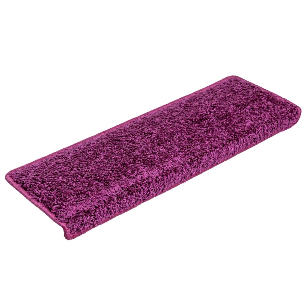 Prostirke za stepenice 15 kom 65x21x4 cm ljubičaste pravokutne rubove