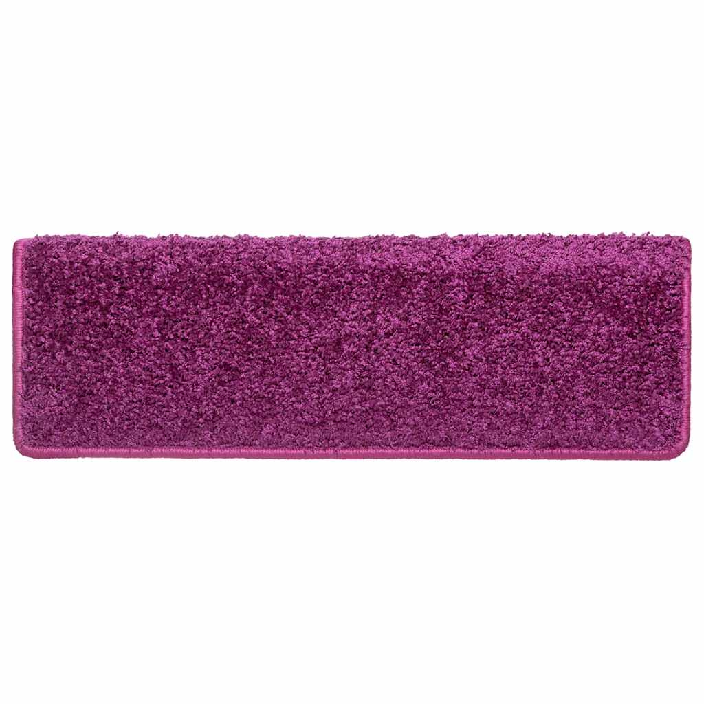 Prostirke za stepenice 15 kom 65x21x4 cm ljubičaste pravokutne rubove
