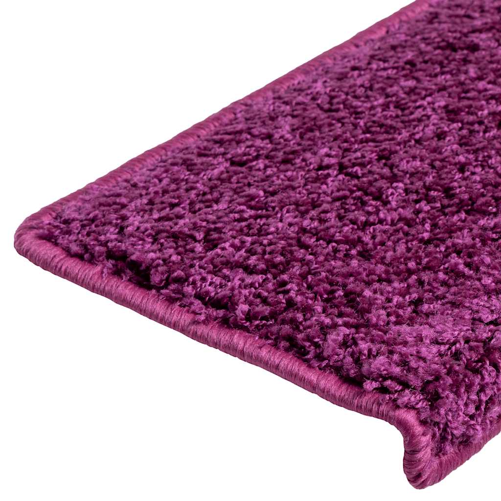 Prostirke za stepenice 15 kom 65x21x4 cm ljubičaste pravokutne rubove