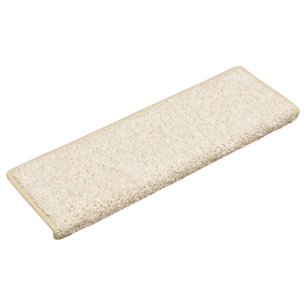 Prostirke za stepenice 15 kom 65x21x4 cm bijele pravokutne rubove