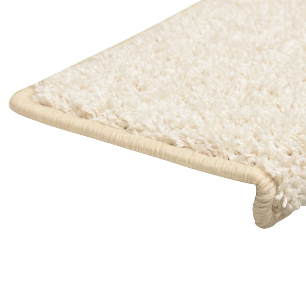 Prostirke za stepenice 15 kom 65x21x4 cm bijele pravokutne rubove