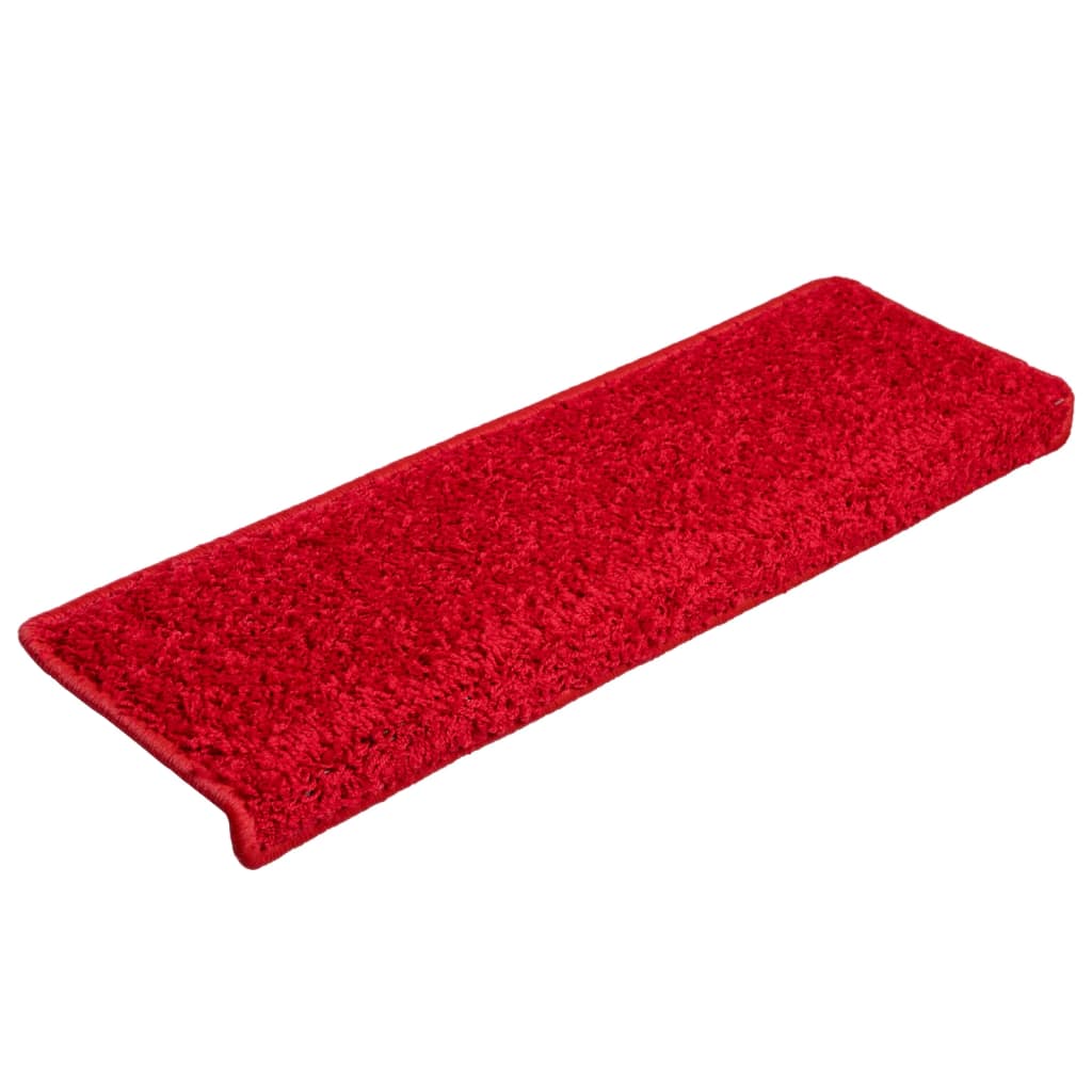 Prostirke za stepenice 15 kom 65x21x4 cm crvene pravokutne rubove