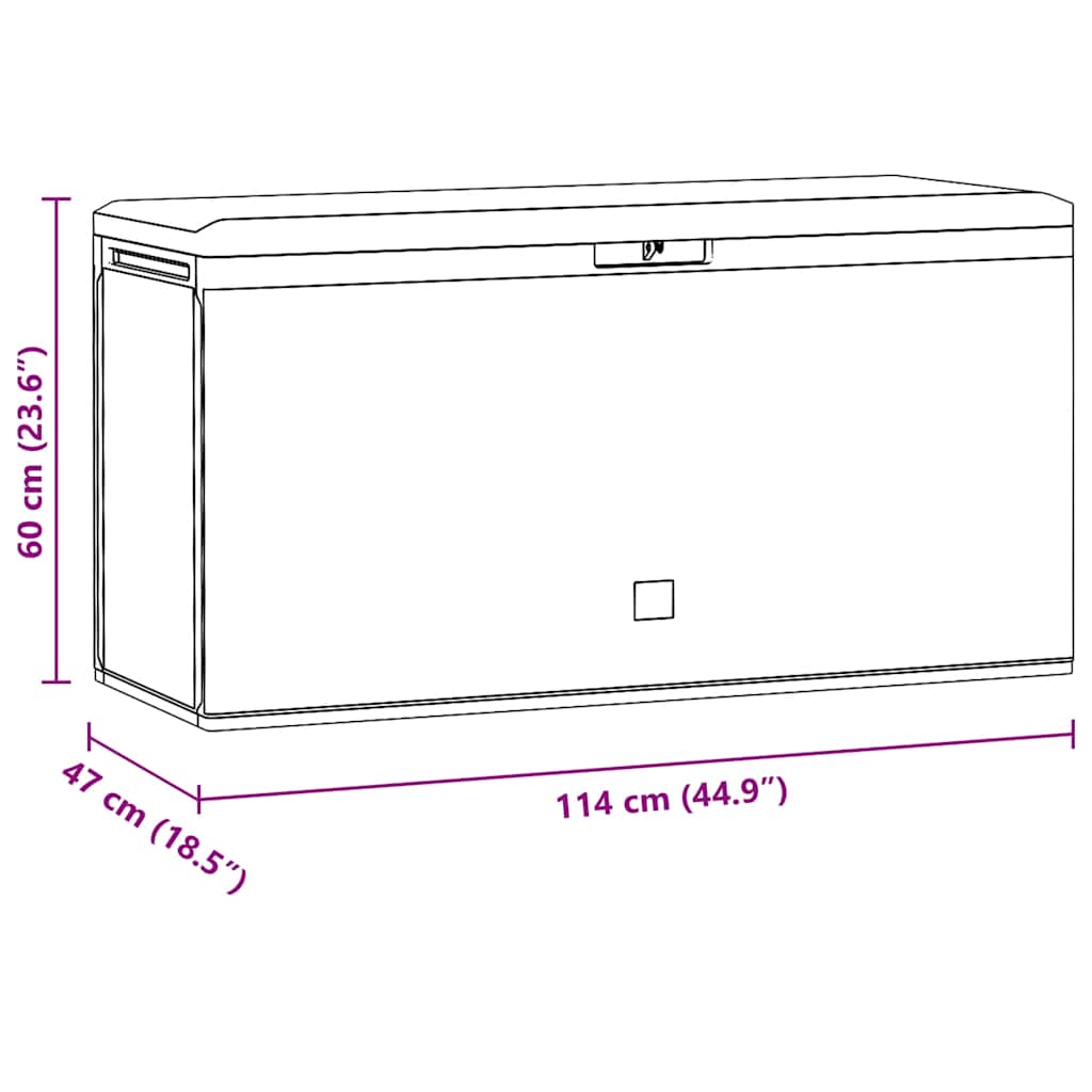 Vrtna kutija za pohranu antracit 114 x 47 x 60 cm