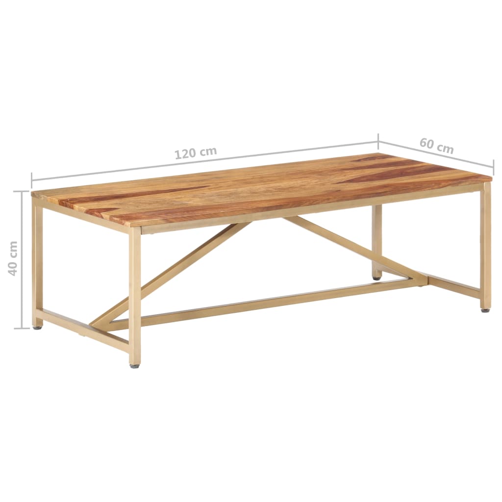 Stolić za kavu 120 x 60 x 40 cm od masivnog drva