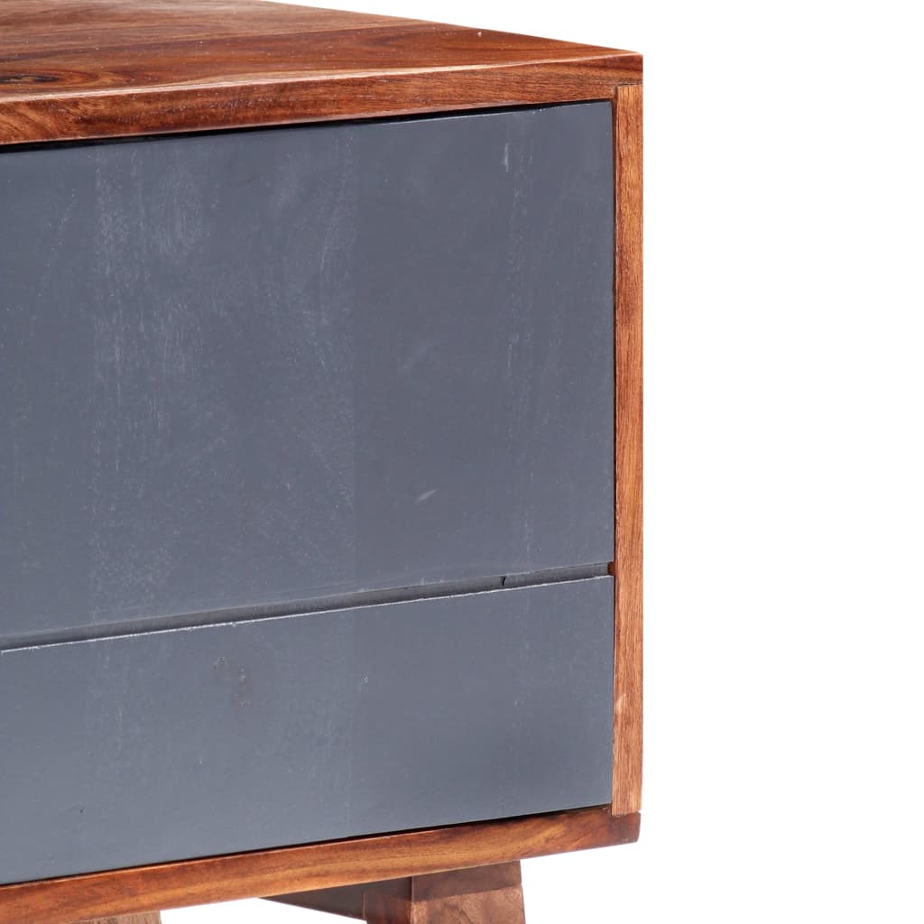 TV ormarić sivi 140 x 30 x 45 cm od masivnog drva