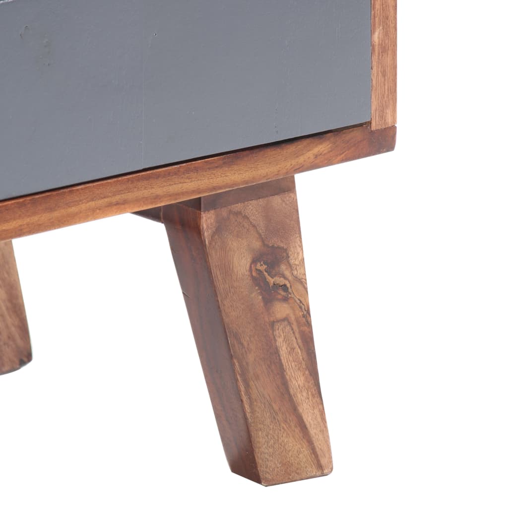 TV ormarić sivi 140 x 30 x 45 cm od masivnog drva