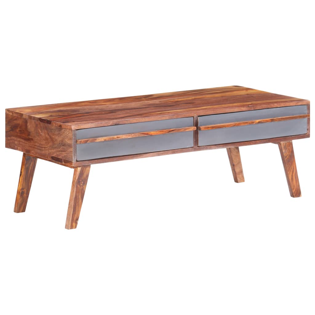 Stolić za kavu sivi 110 x 50 x 40 cm od masivnog drva