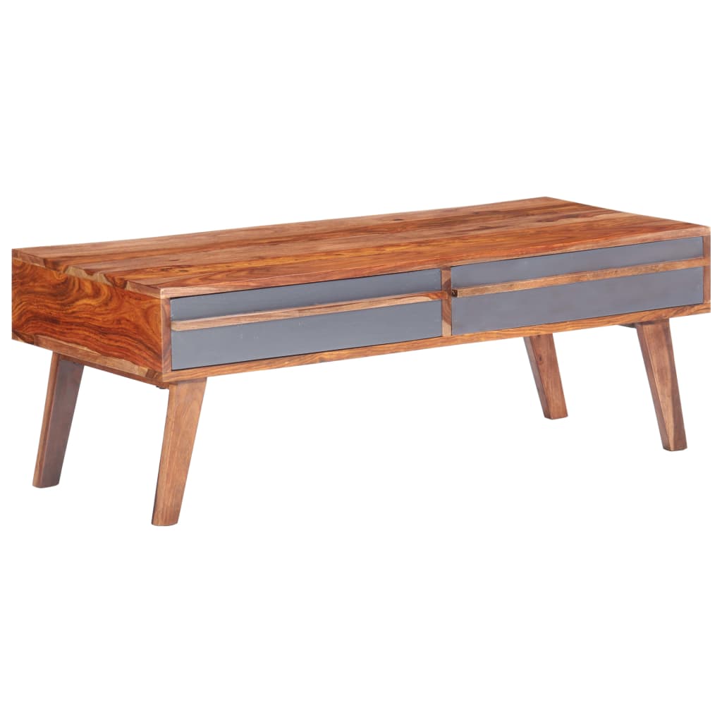 Stolić za kavu sivi 110 x 50 x 40 cm od masivnog drva