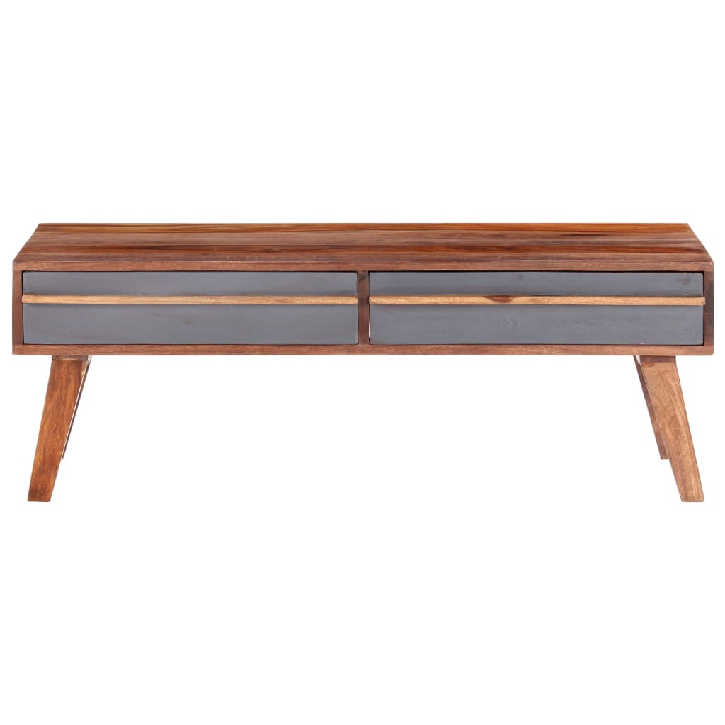 Stolić za kavu sivi 110 x 50 x 40 cm od masivnog drva