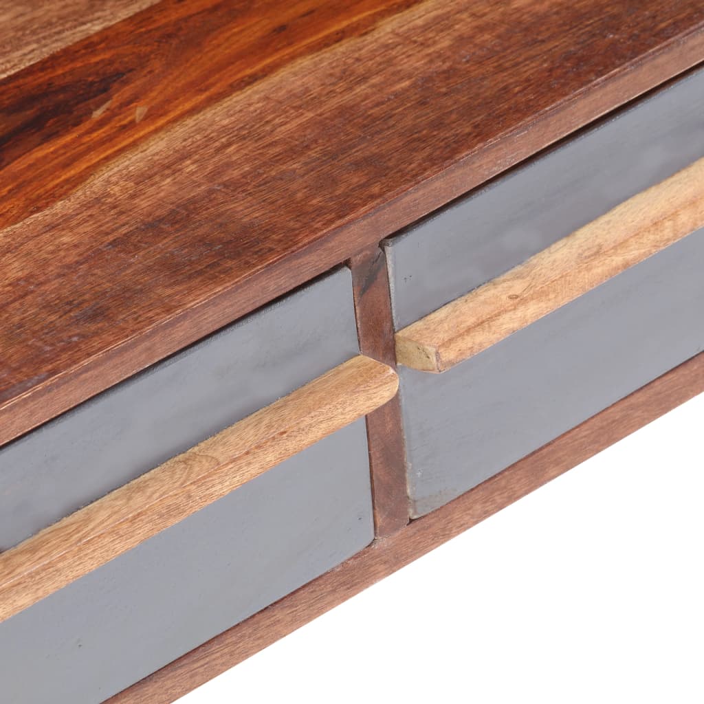 Stolić za kavu sivi 110 x 50 x 40 cm od masivnog drva