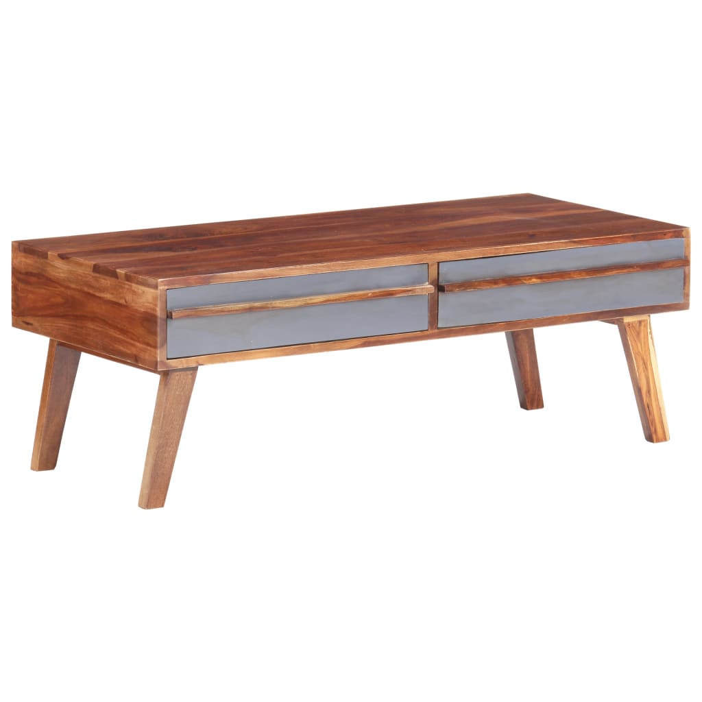 Stolić za kavu sivi 110 x 50 x 40 cm od masivnog drva
