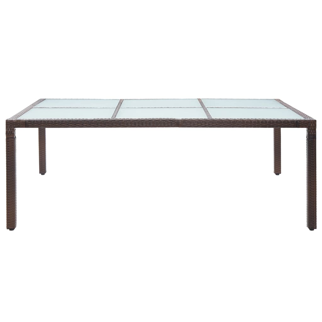 Vrtni blagovaonski stol smeđi 200 x 150 x 74 cm od poliratana