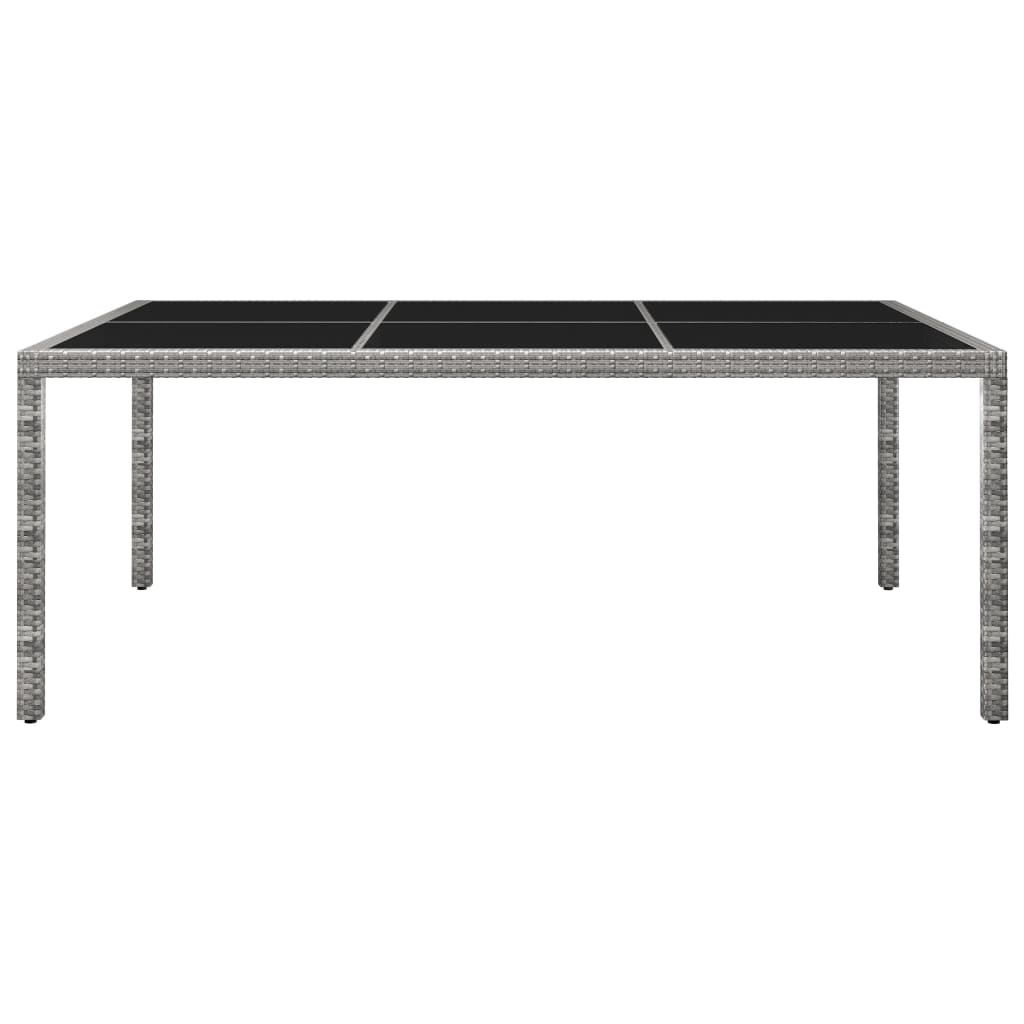 Vrtni blagovaonski stol sivi 200 x 150 x 74 cm od poliratana
