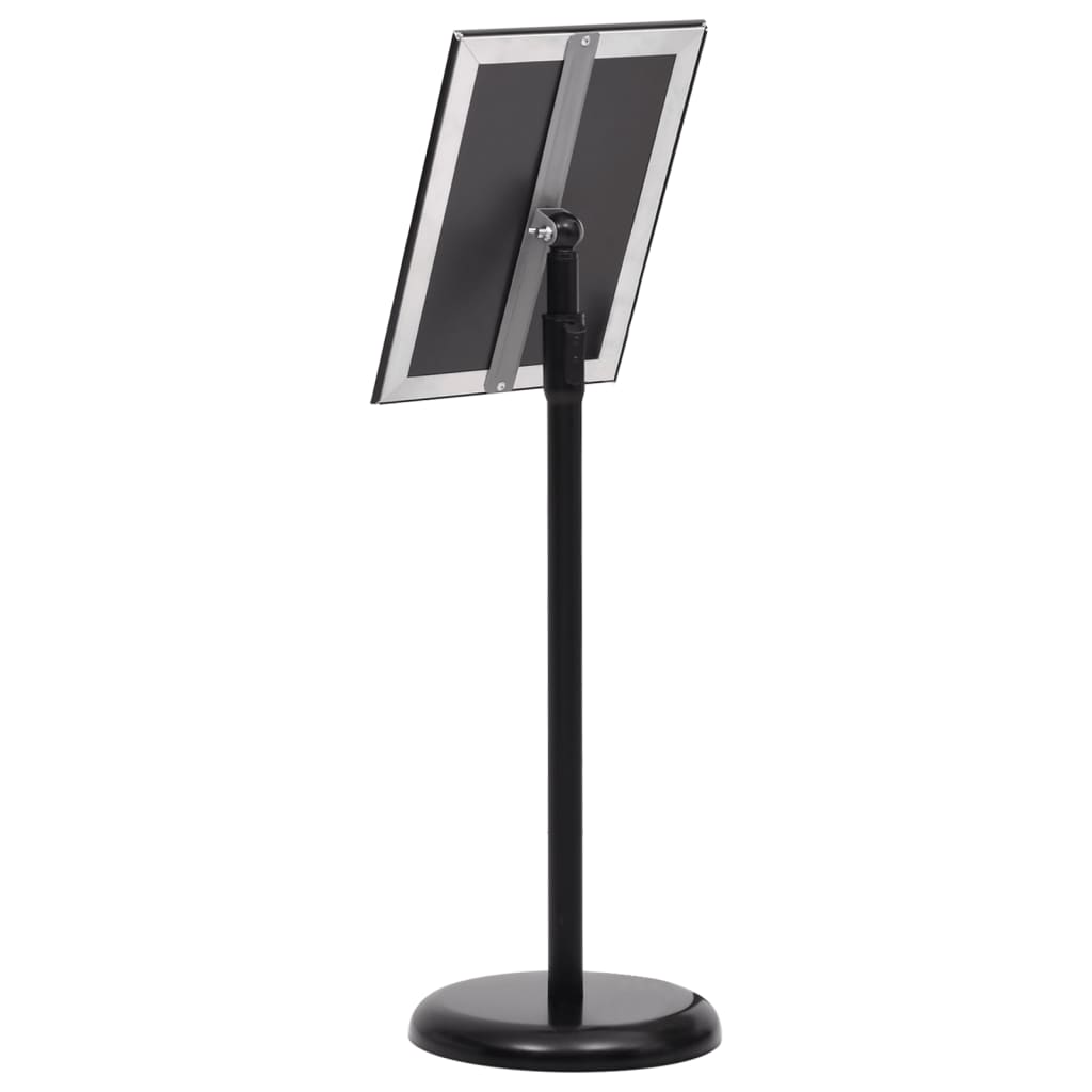 Stalak za plakate A4 s postoljem crni od aluminijske legure