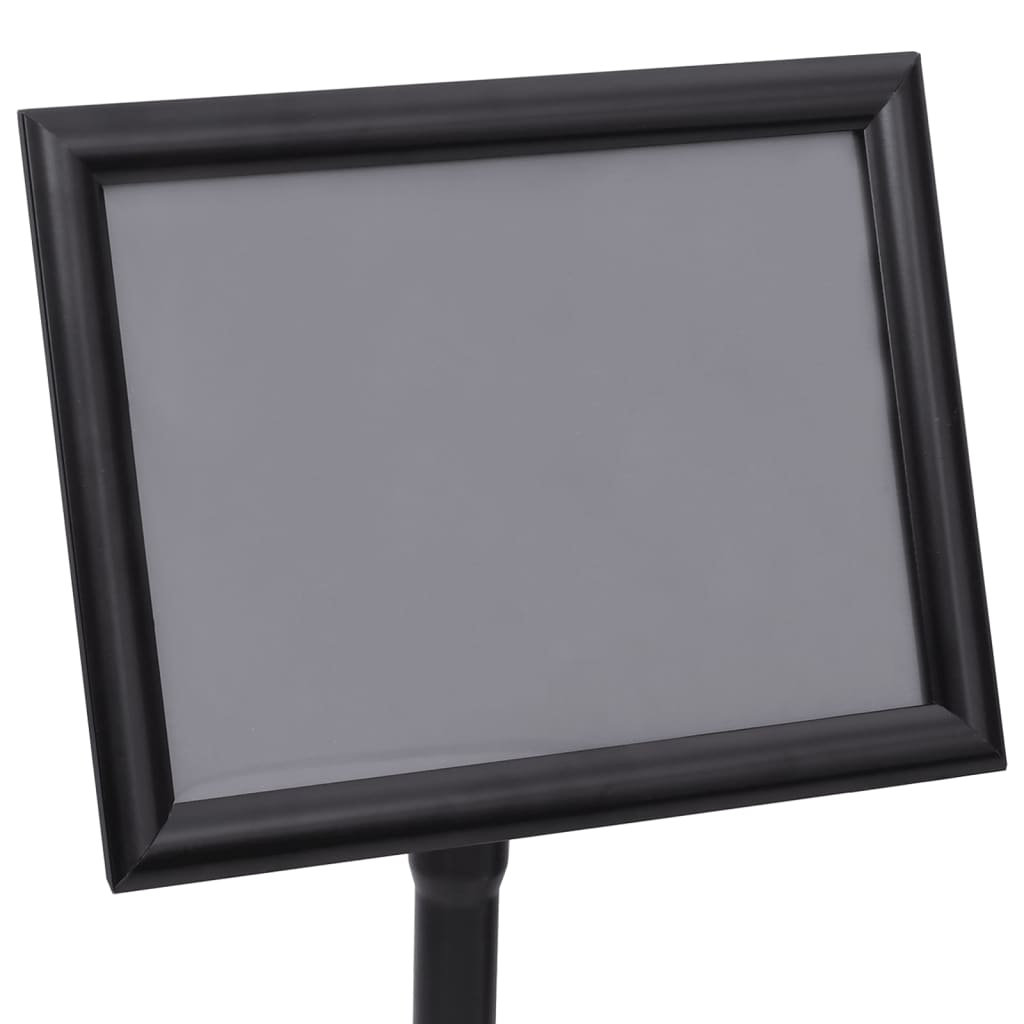 Stalak za plakate A4 s postoljem crni od aluminijske legure