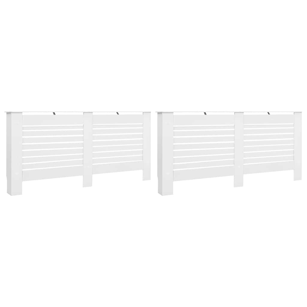 Pokrovi za radijator 2 kom bijeli 172 x 19 x 81,5 cm MDF