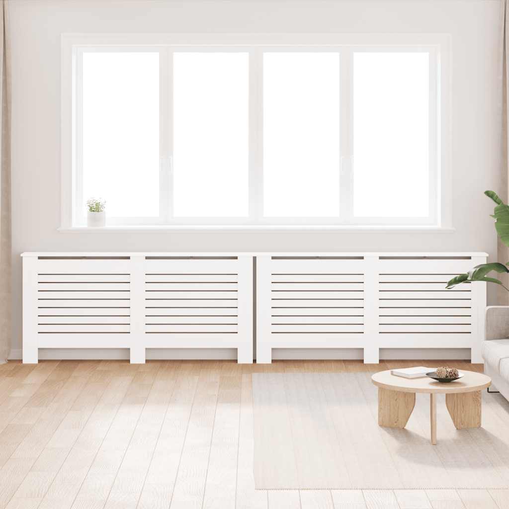 Pokrovi za radijator 2 kom bijeli 172 x 19 x 81,5 cm MDF