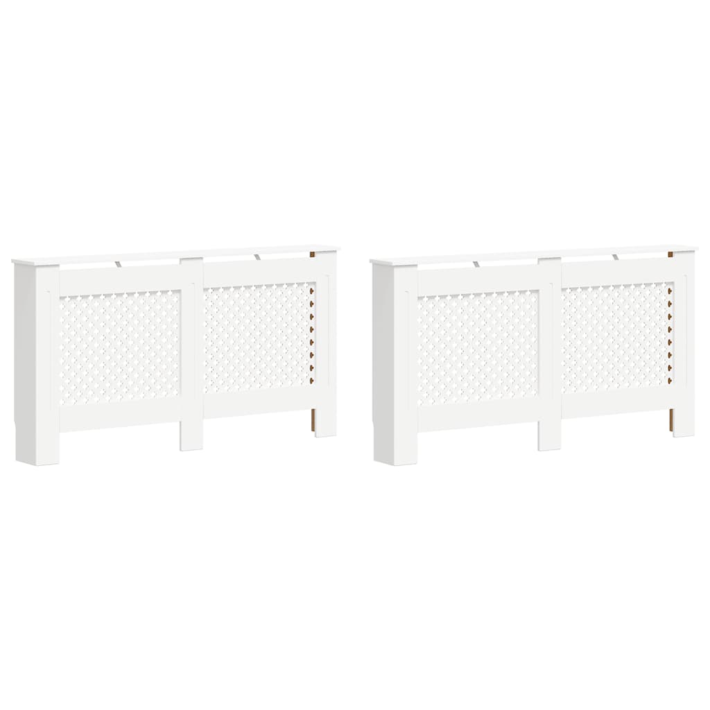 Pokrovi za radijator 2 kom bijeli 152 x 19 x 81,5 cm MDF