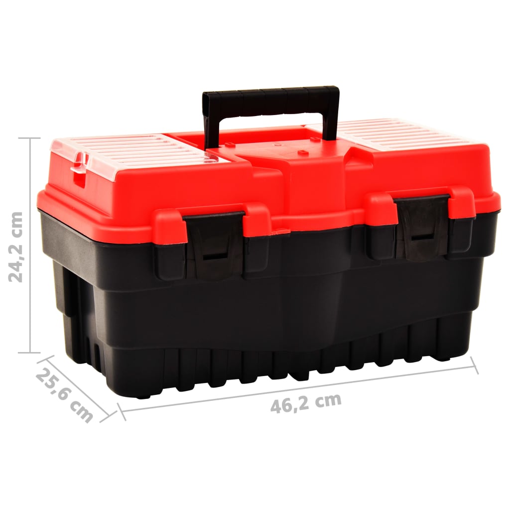 Kutija za alat plastična 462 x 256 x 242 mm crvena