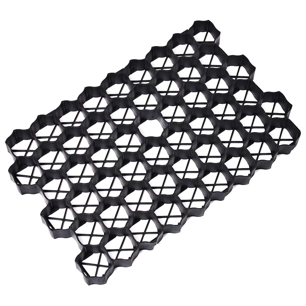 Rešetke za travu 16 kom crne 60 x 40 x 3 cm plastične
