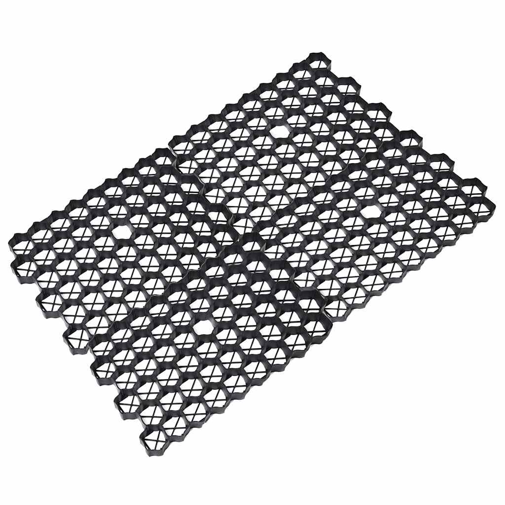 Rešetke za travu 16 kom crne 60 x 40 x 3 cm plastične
