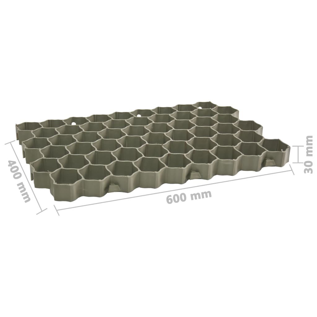 Rešetke za travu 16 kom zelene 60 x 40 x 3 cm plastične