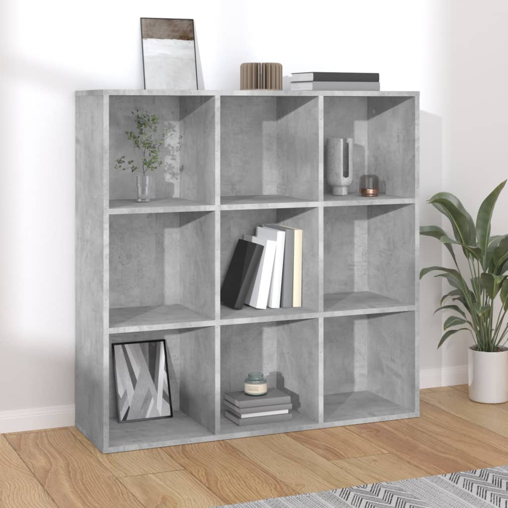 Ormarić za knjige boja betona 98x29x97,5 cm konstruirano drvo