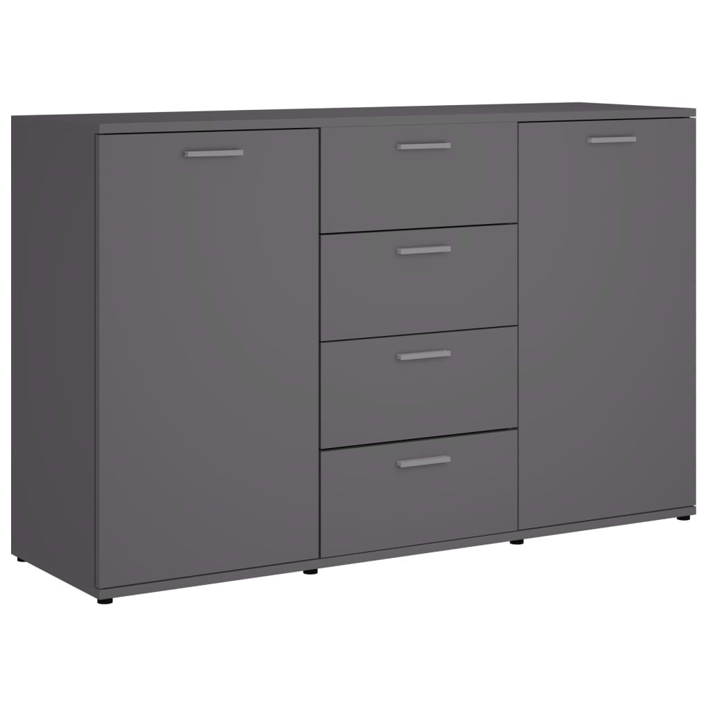 Komoda siva 120 x 35,5 x 75 cm od konstruiranog drva