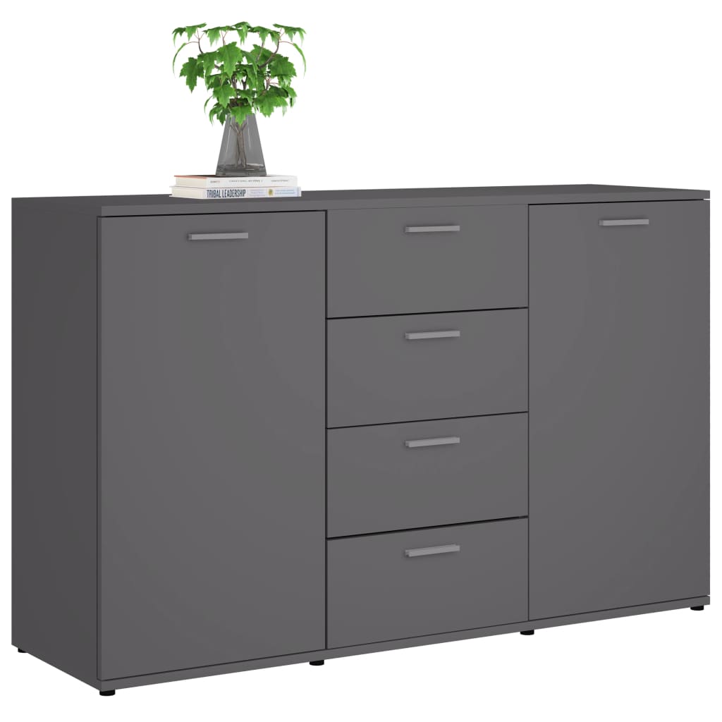 Komoda siva 120 x 35,5 x 75 cm od konstruiranog drva