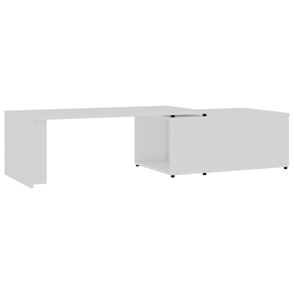 Stolić za kavu bijeli 150 x 50 x 35 cm od konstruiranog drva