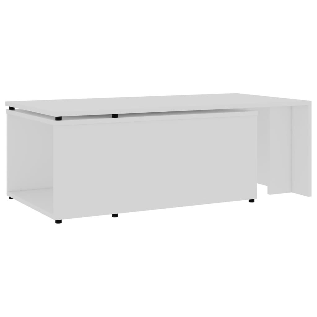 Stolić za kavu bijeli 150 x 50 x 35 cm od konstruiranog drva