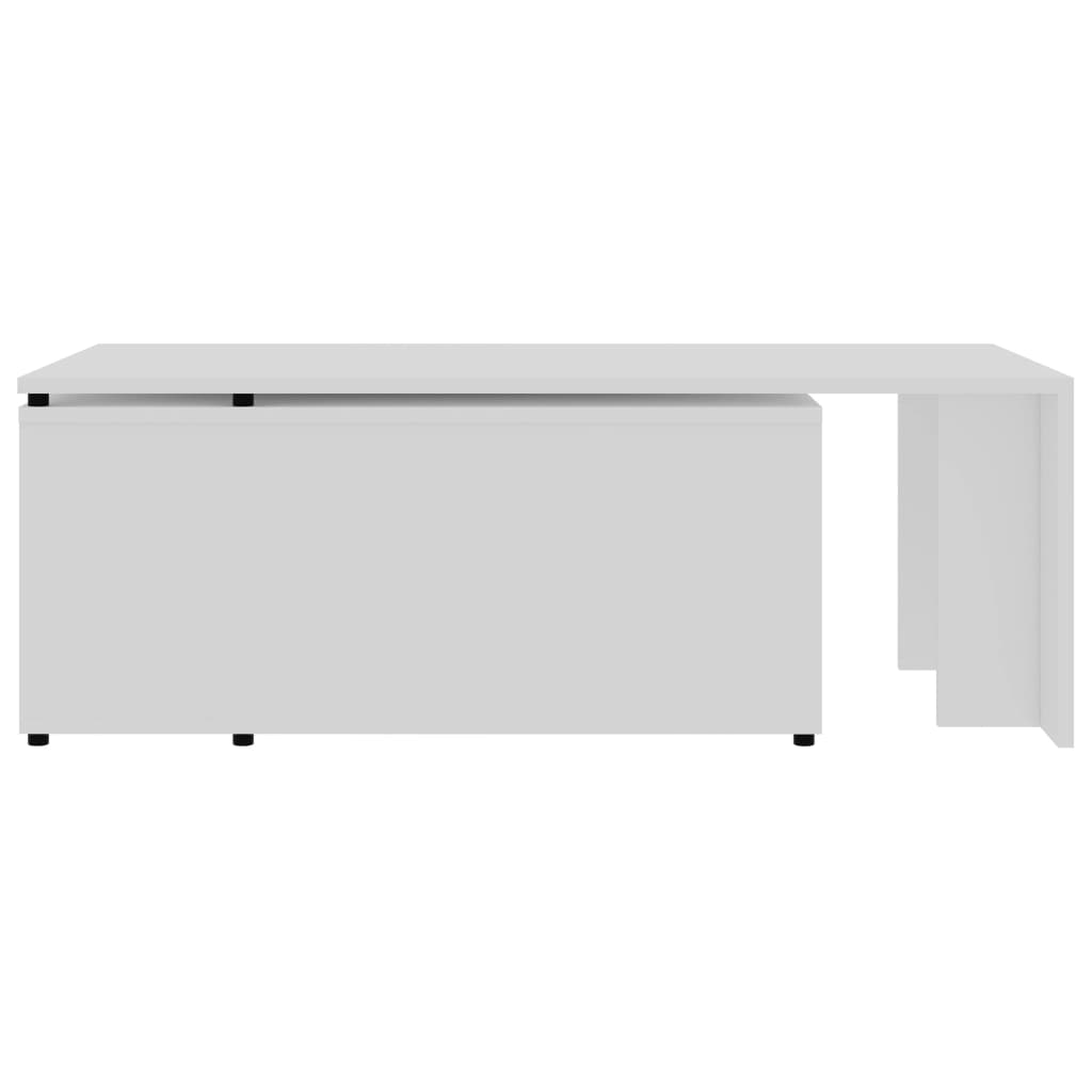 Stolić za kavu bijeli 150 x 50 x 35 cm od konstruiranog drva