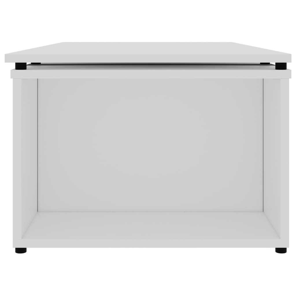 Stolić za kavu bijeli 150 x 50 x 35 cm od konstruiranog drva