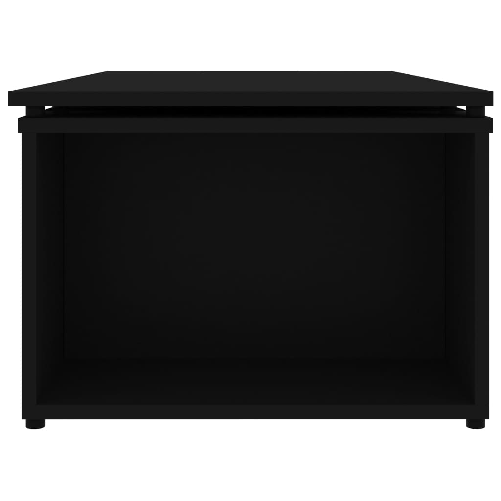Stolić za kavu crni 150 x 50 x 35 cm od konstruiranog drva