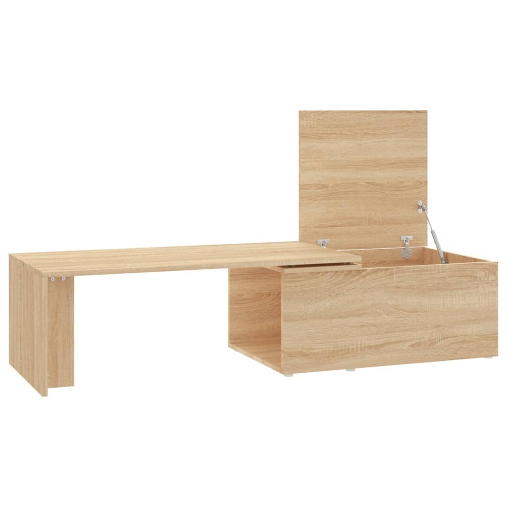 Stolić za kavu boja hrasta 150 x 50 x 35 cm konstruirano drvo