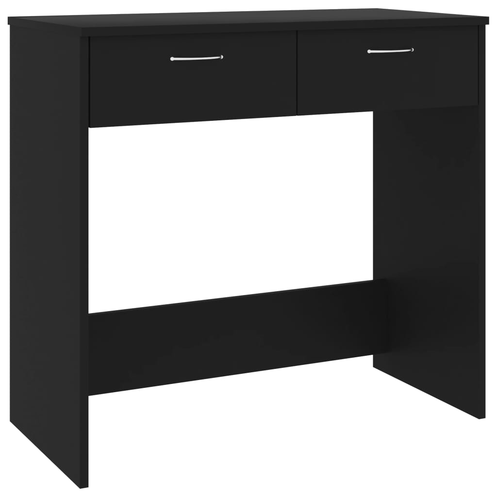 Radni stol crni 80 x 40 x 75 cm od konstruiranog drva