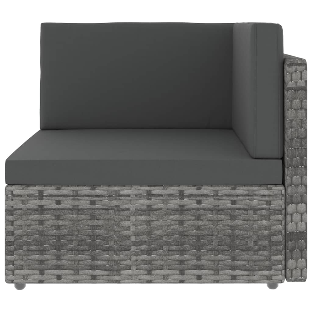 Modularna kutna sofa od poliratana siva