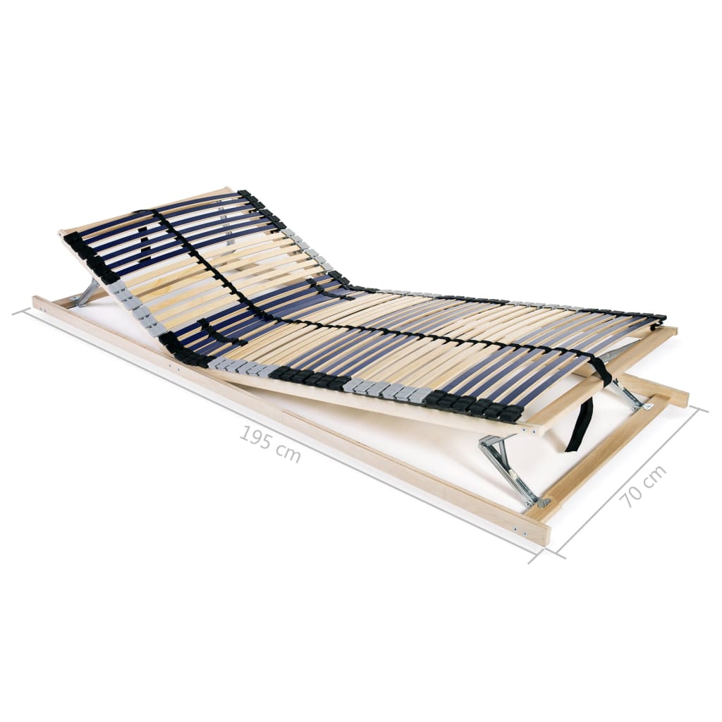 Podnice za krevet 2 kom s 42 letvice i 7 zona 70 x 200 cm