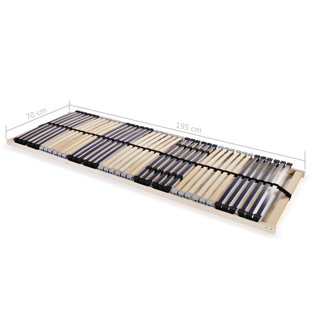 Podnice za krevet 2 kom s 42 letvice i 7 zona 70 x 200 cm