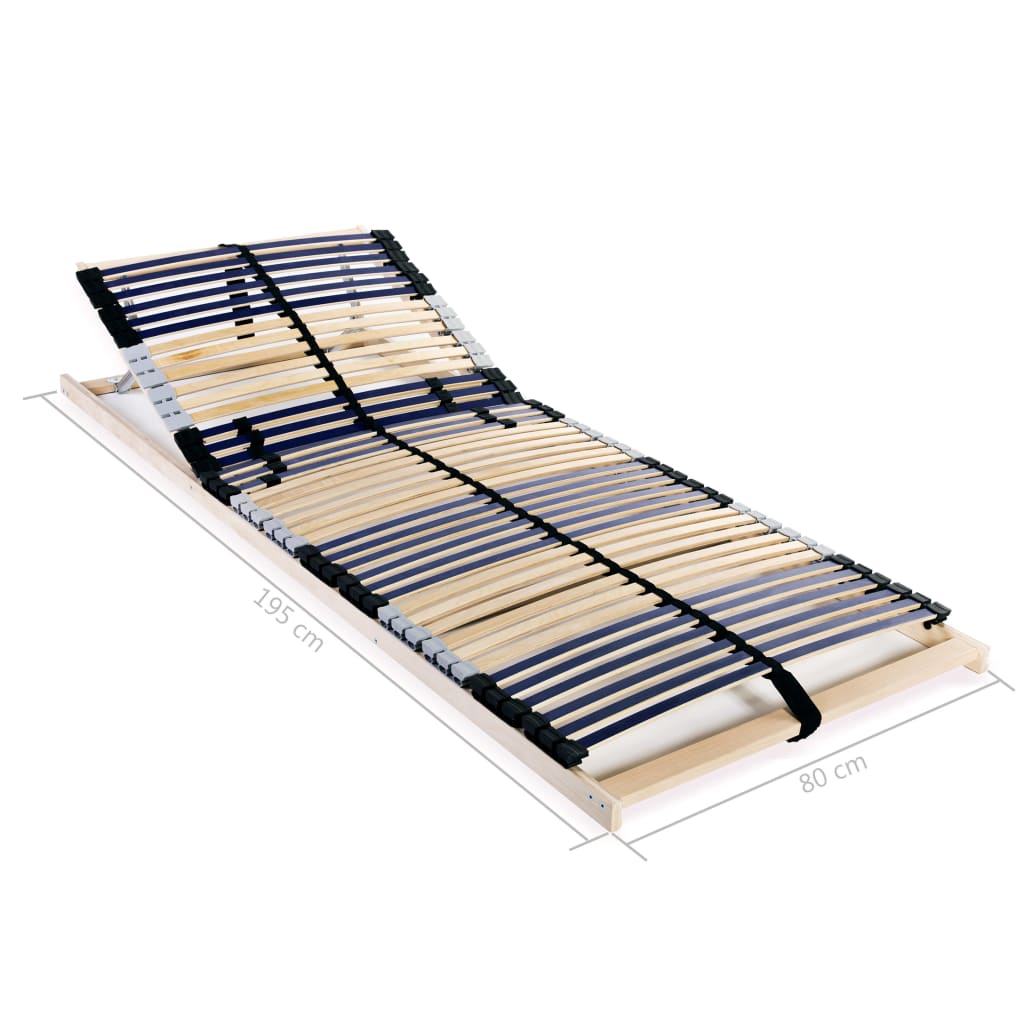 Podnice za krevet 2 kom s 42 letvice i 7 zona 80 x 200 cm