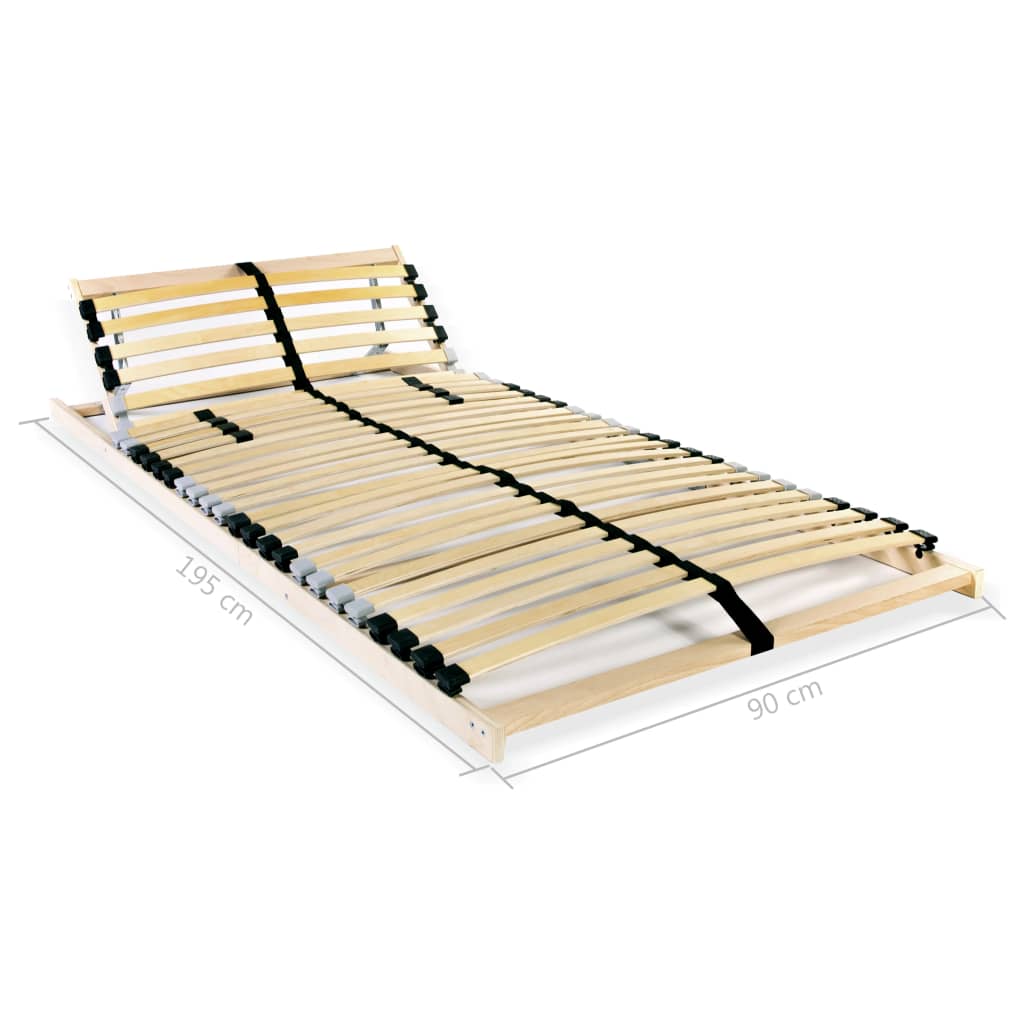 Podnice za krevet 2 kom s 28 letvica i 7 zona 90 x 200 cm