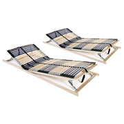 Podnice za krevet 2 kom s 42 letvice i 7 zona 90 x 200 cm