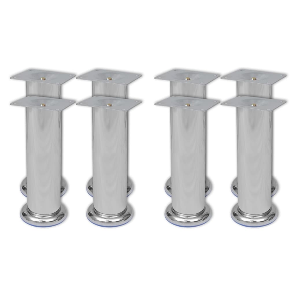 Noge za kauč 8 kom okrugle kromirane 180 mm