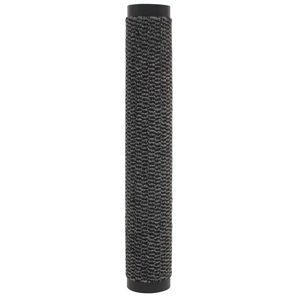 Otirači za prašinu 2 kom pravokutni čupavi 80 x 120 cm antracit